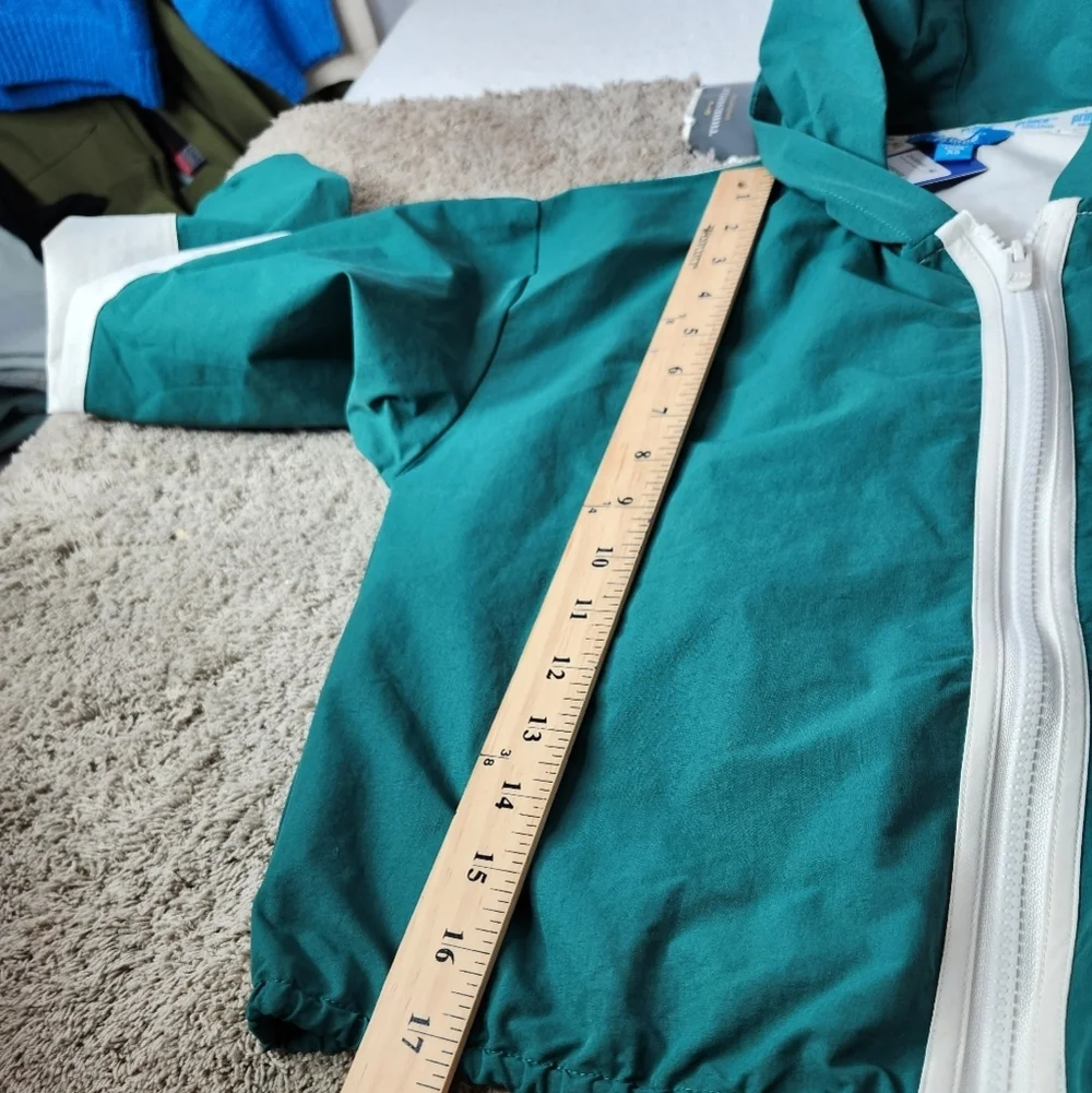 Prince Green Jacket Windbreaker Zip Hooded Cropped Logo - Picture 9 of 13